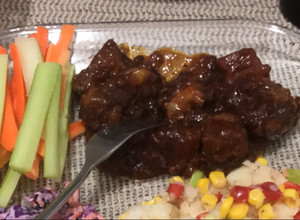 Una foto de Costillas de puerco BBQ sin horno