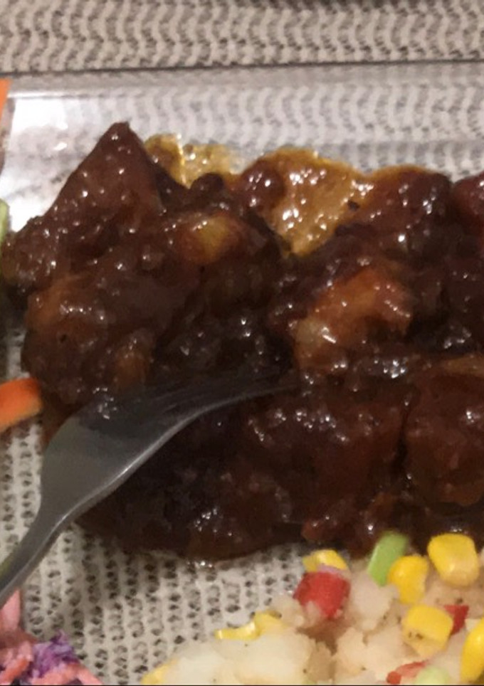 Una foto de Costillas de puerco BBQ sin horno