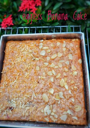 Foto resep Eggless Banana Cake