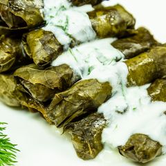 A picture of Stuffed beef in grape leaves (Armenian Dolma Recipe).
