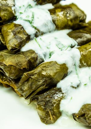 A picture of Stuffed beef in grape leaves (Armenian Dolma Recipe).