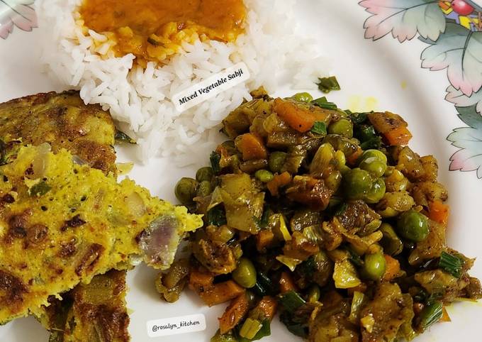 Mixed Vegetable Sabji Recipe by Rosalyn_Kitchen - Cookpad