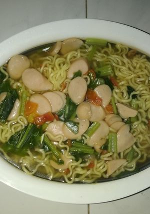 Foto resep Mie kuah sosis