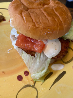 A picture of Spicy bacon ranch chicken sandwich(Air fried).