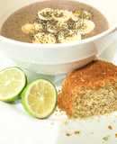 Whole meal millet porridge with ugali cake