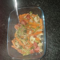 A picture of Fried sausage stir fry#weekly challenge.