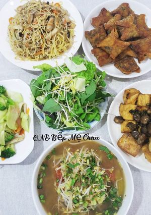 Hình của món Cơm nhà 12 (cơm chay ngày rằm).
