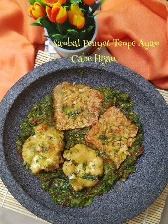 Cara Gampang Membikin Resep Sambal Penyet Tempe Ayam Cabe Hijau yang Lezat Sekali Anti Ribet, Bikin Ngiler