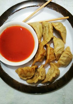 A picture of Veg momos.