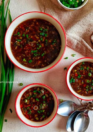 A picture of Hot and Sour Soup.