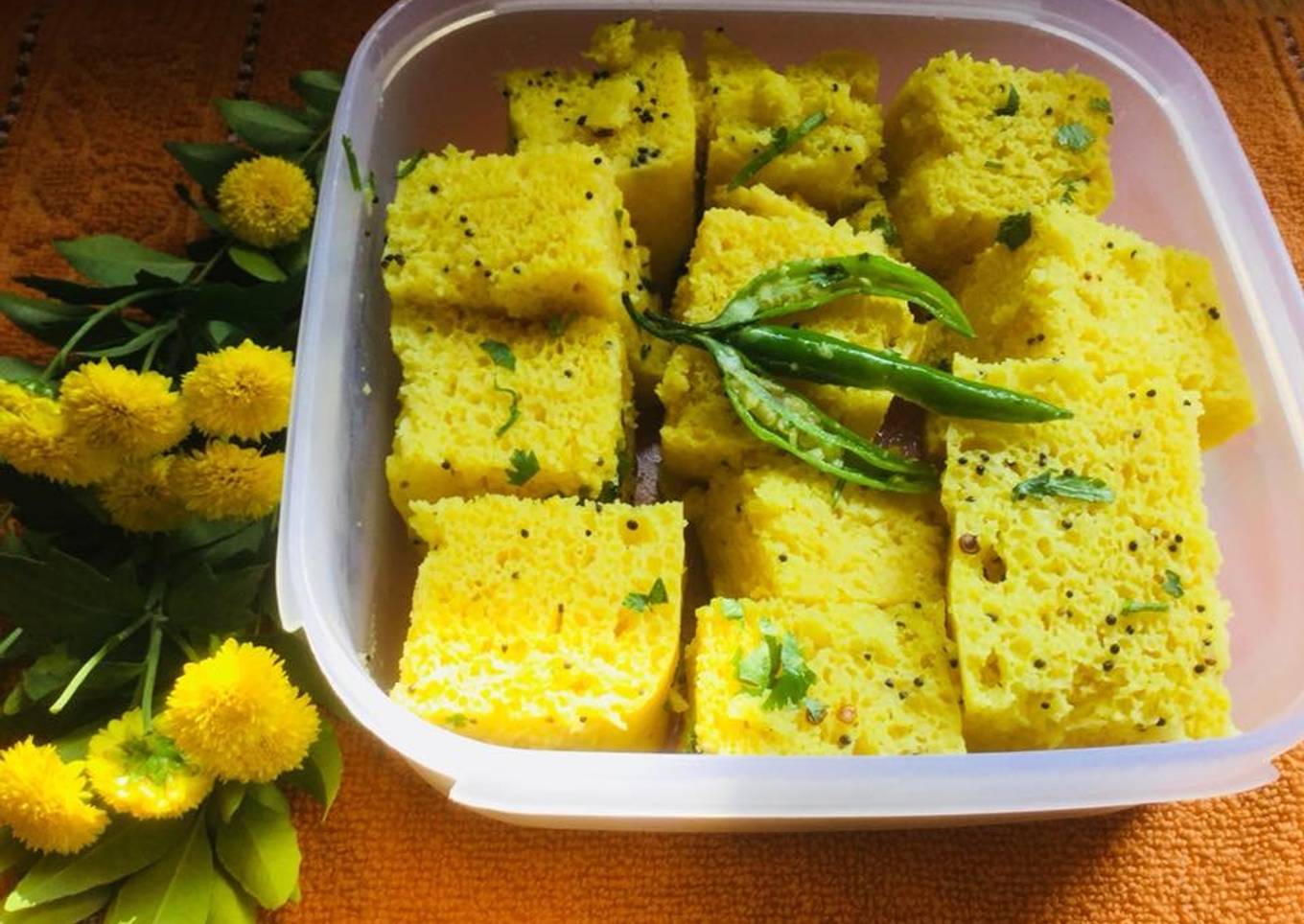 Coconut Khaman Dhokla