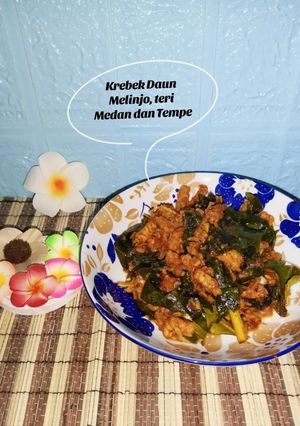 Foto resep Krebek Daun Melinjo, Teri Medan dan Tempe