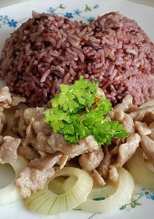 รูปของ ข้าวหน้าหมูหมักนมถั่วเหลือง