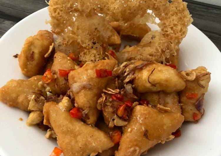 makanan Tahu krispy cabe garam Anti Gagal