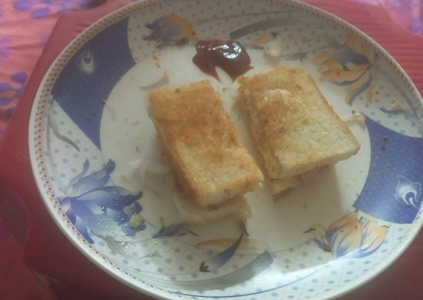 Bread Cheese Egg Sandwich