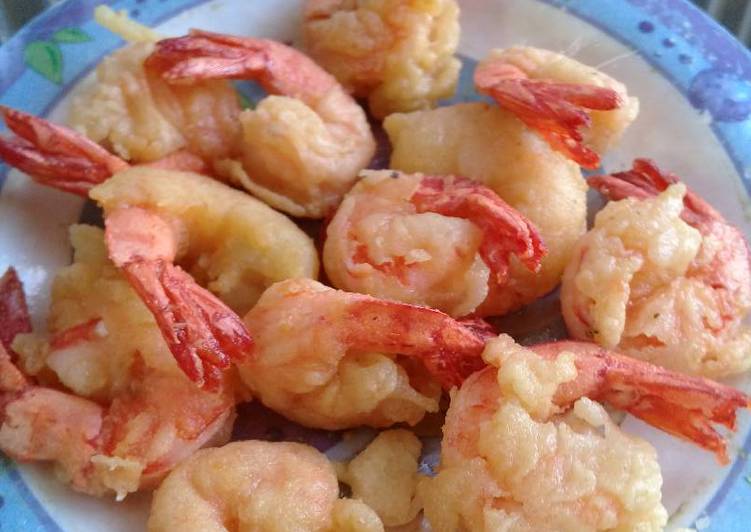 Resep Udang goreng tepung simple💓 yang Enak Banget