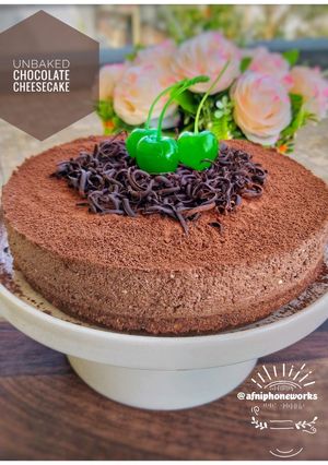 Foto resep Unbaked Chocolate Cheesecake