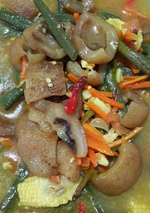 Foto resep Tumis kikil kacang panjang