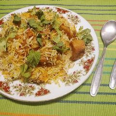 A picture of Balochi biryani.