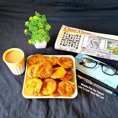 A picture of Moong Dal Methi Masala Lachha Mathri - Tea Time Snacks.