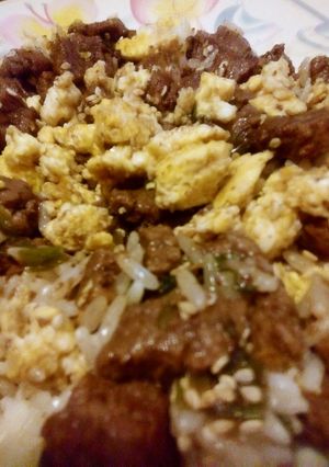 Una foto de Donburi de Carne