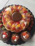 Puding Buah Lapis Susu dan Coklat