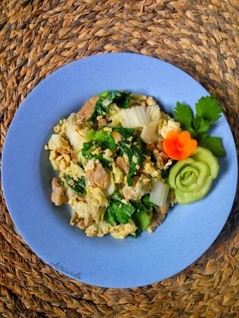 Easy Steps to Make Orak arik Tempe Pokcoy Sawi putih the Delicious You can take Joss in your mouth