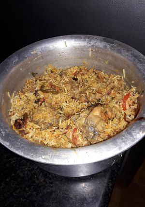 A picture of Chicken Biryani.