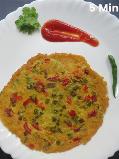 A picture of Oatmeal Omelette Without Egg - 5 Minutes Breakfast.