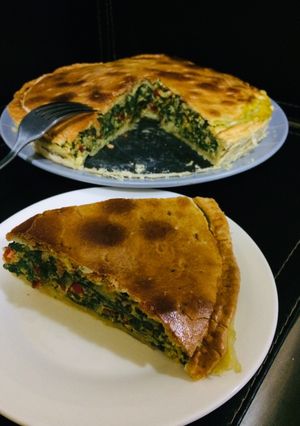 Una foto de Tarta de acelga y verduras