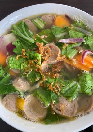 Foto resep Cah Sawi Hijau Bakso
