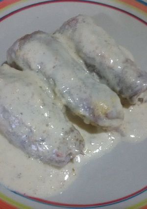 Una foto de Rollitos de carne y queso a las pimientas