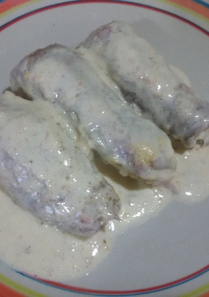 Una foto de Rollitos de carne y queso a las pimientas