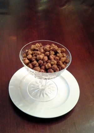 A picture of Spicy Roasted Chick-Peas (Garbanzo Beans).