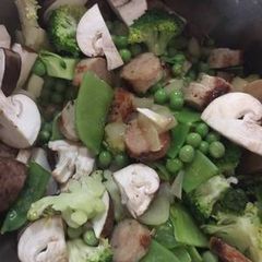 A picture of Hey, Pesto! Sausage and Vegetable Stew with a twist!.