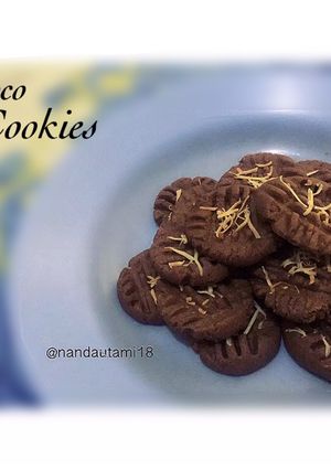 Foto resep Kue Kering Coklat Tabur Keju (No oven)