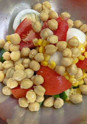 玉米鷹嘴豆沙拉 的食譜成品照片