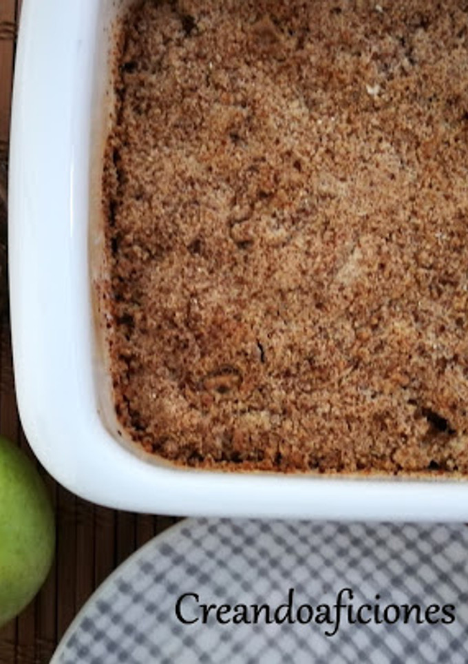 Una foto de Crumble de manzana