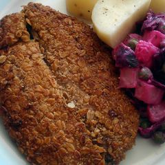A picture of Vickys Scottish Fried Herring in Oatmeal, GF DF EF SF NF.
