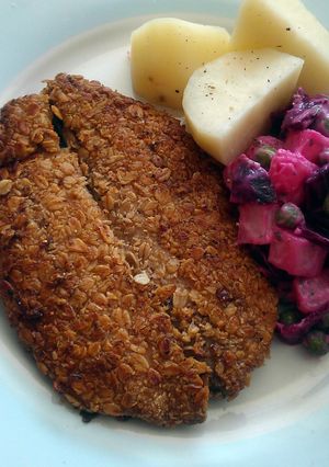 A picture of Vickys Scottish Fried Herring in Oatmeal, GF DF EF SF NF.