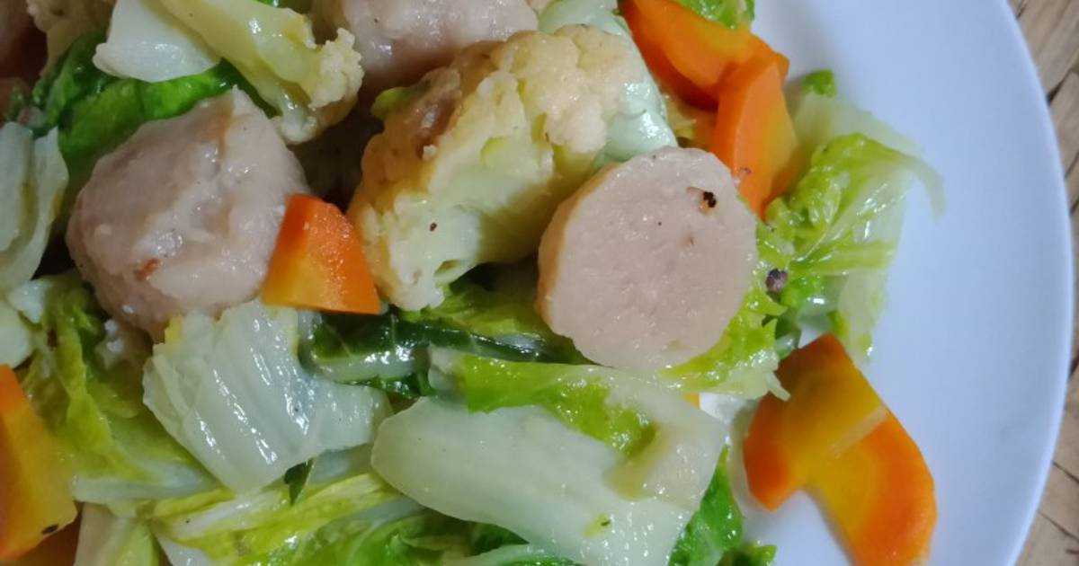 Resep Tumis Sawi Putih Kembang Kol Baso Oleh Esty Ridho Hakim Cookpad