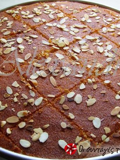 A picture of Yoghurt cake with syrup.
