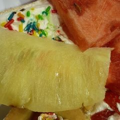 Mixed fruit pudding A picture of Mixed fruit pudding.