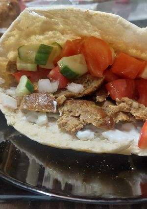 A picture of Homemade Gyro.