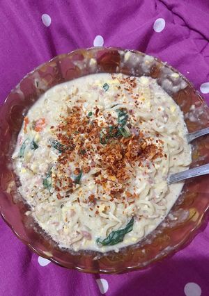 Foto resep Mie kuah susu