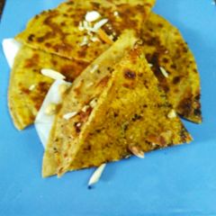 A picture of Meetha wheat parantha from leftover desi ghee waste.