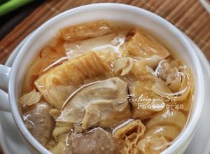 Foto resep Sup Ayam Bakso-Kembang Tahu