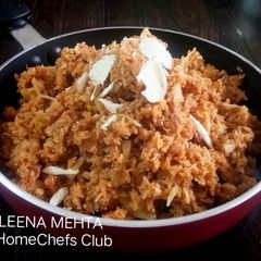 Carrot, Coconut & Jaggery Halwa A picture of Carrot, Coconut & Jaggery Halwa.