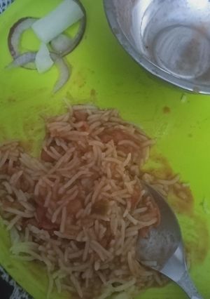 A picture of Rajma rice.