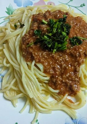 A picture of Spaghetti Bolognese #15 minute or less cooking contest.